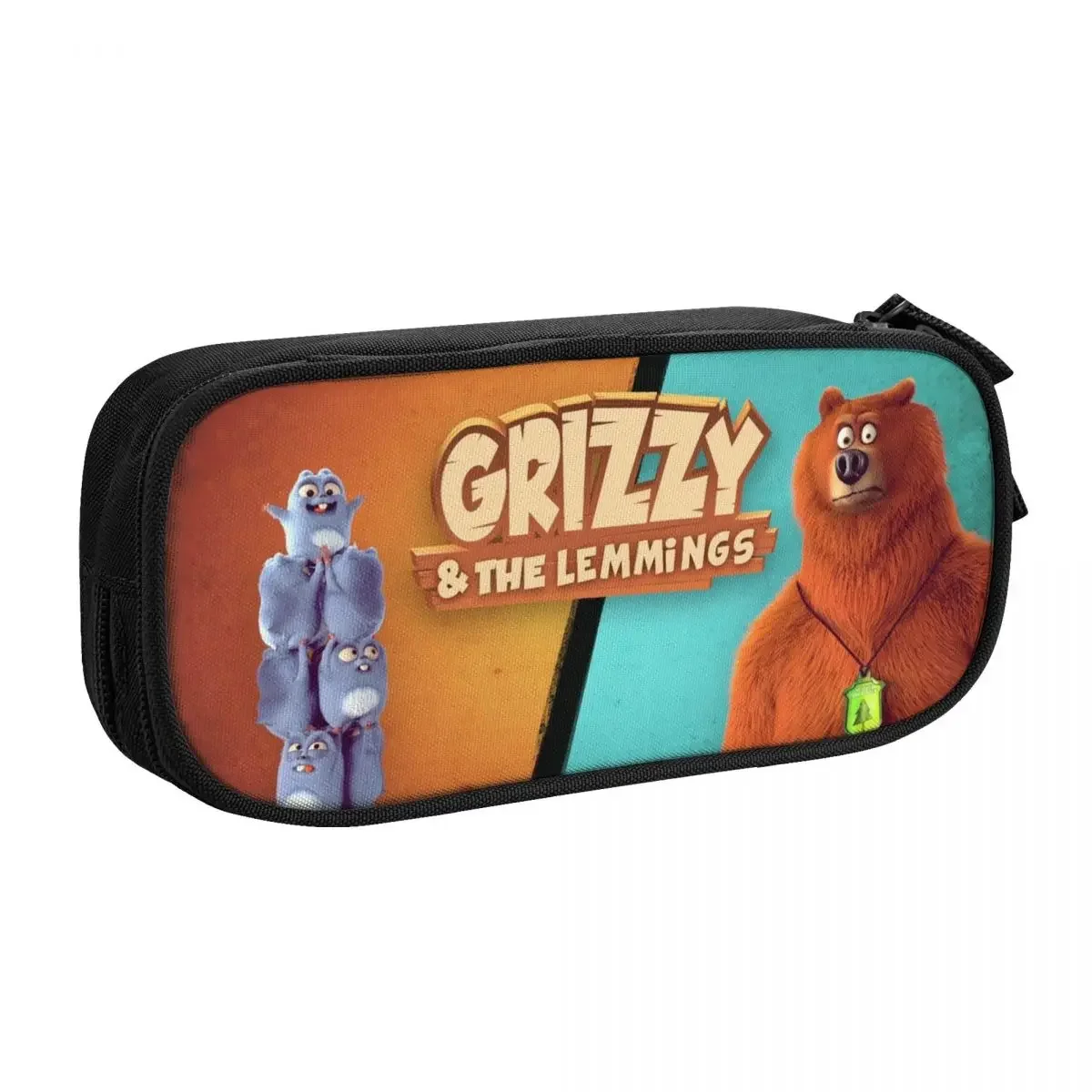 

Grizzy N Lemmings Big Capacity Pencil Pen Case Office College School Large Storage Bag Pouch Holder Box Organizer