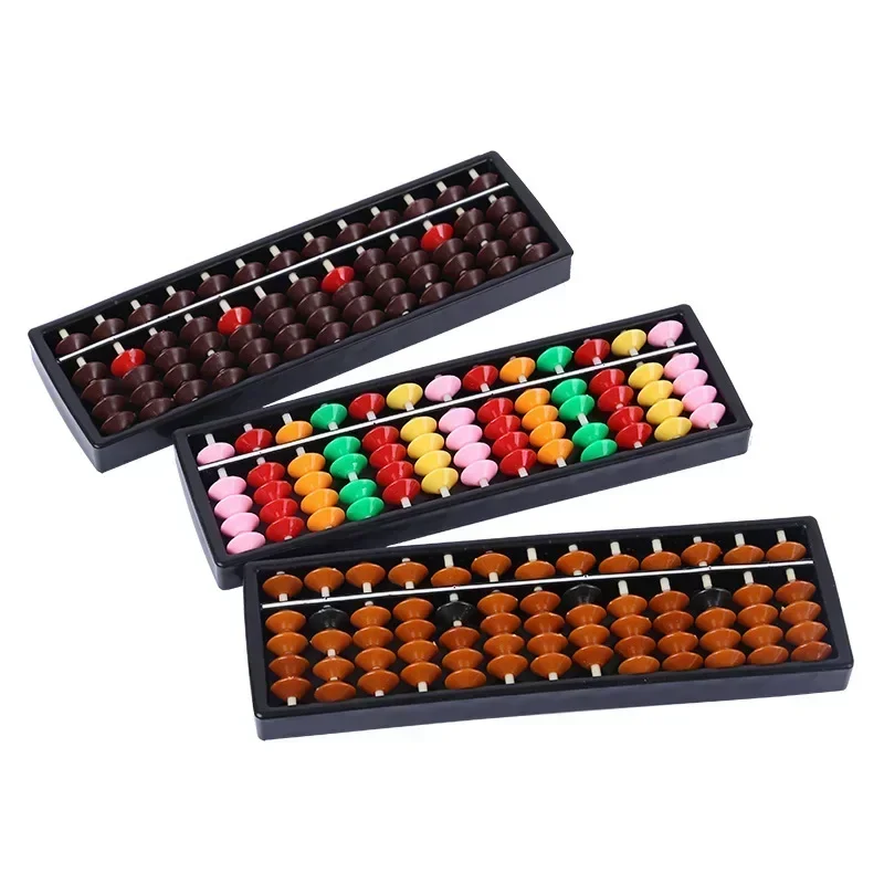 Portable Chinese 13 Digits Column Abacus Arithmetic Soroban Calculating Counting Math Learning Tool for Children