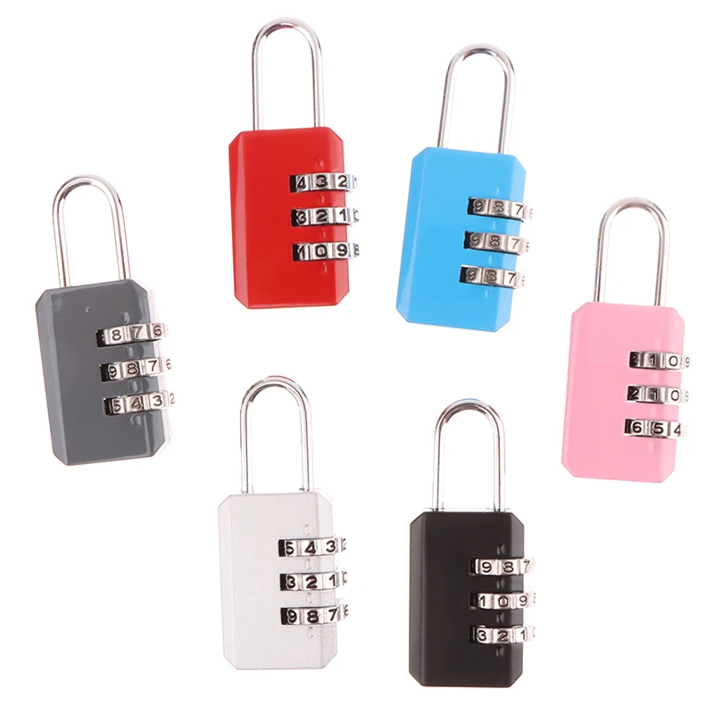 4/3 Dial Digit Password Lock Combination Suitcase Luggage Metal Code Password Locks Padlock Travel Safe Anti-Theft