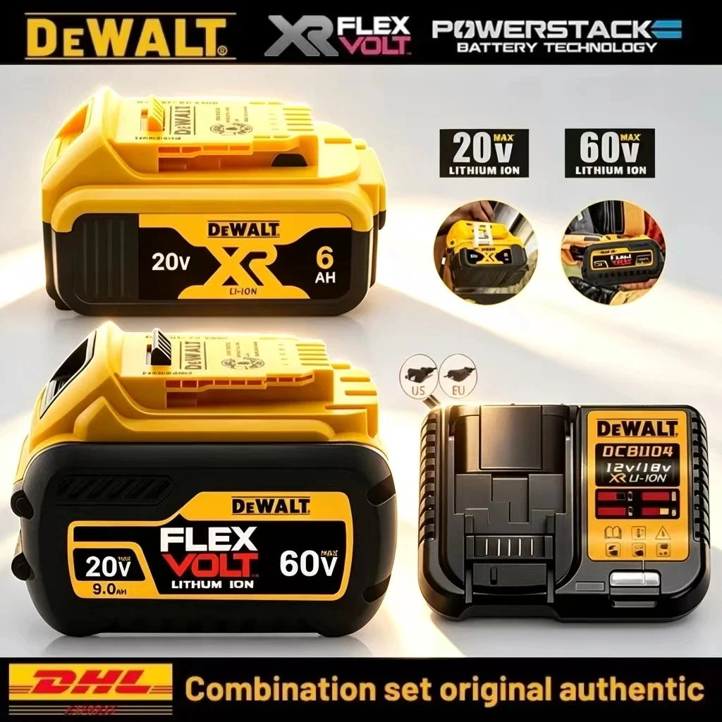 100% Original Dewalt 20V 9000mAh Power Tool Battery DCB206 DCB205 DCB200 DCF887 DCG405 DCD791 DCF922 DCF850 DCD805 Tool Battery