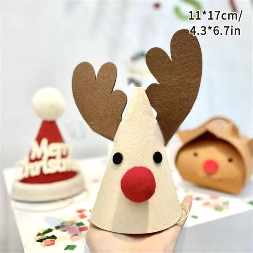 Christmas Party Hats Santa Claus Merry Christmas Hat Cartoon Felt Santa Claus Hat Christmas Animal Party Hat Children/Adult