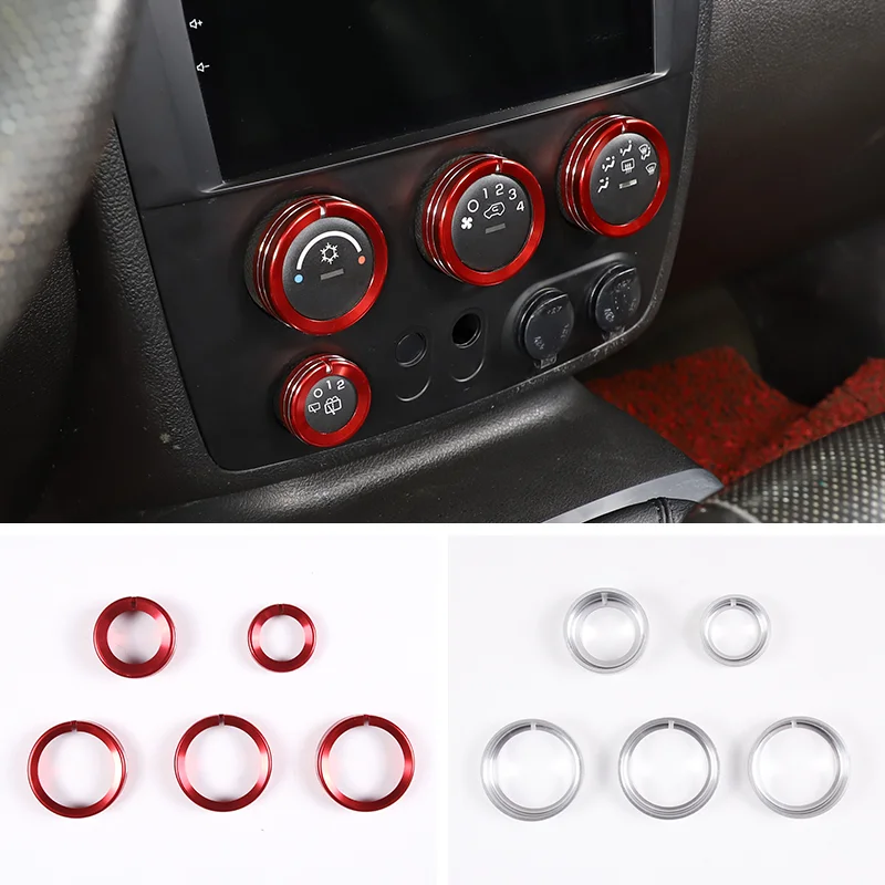 For 05-09 Hummer H3 center control knob ring car interior accessories center console switch knob decorative cover aluminum alloy