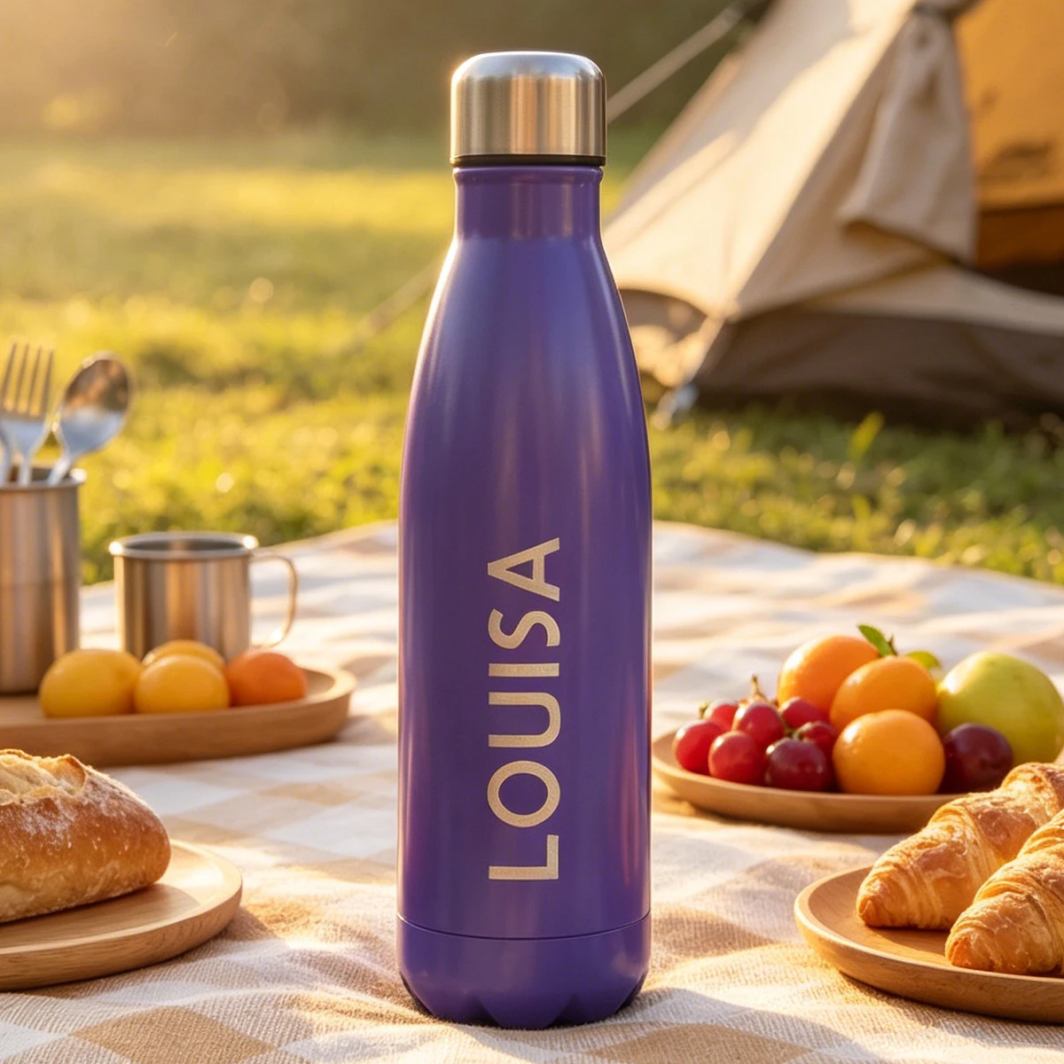 Personalized 17oz Water Bottles Laser Engraved for Sports Outdoor Running Cycling Hiking Camping – Great Gift for Friends, Kids