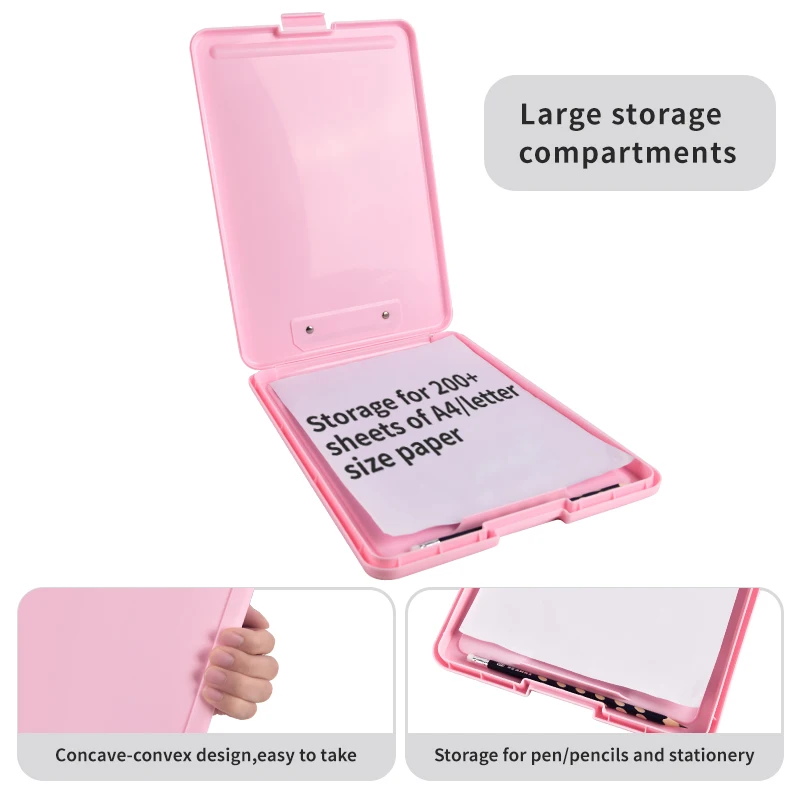 One-Piece Office and Study Supplies: Vertical Writing Board Folder Box with Large Capacity and Beautiful Appearance for Storage