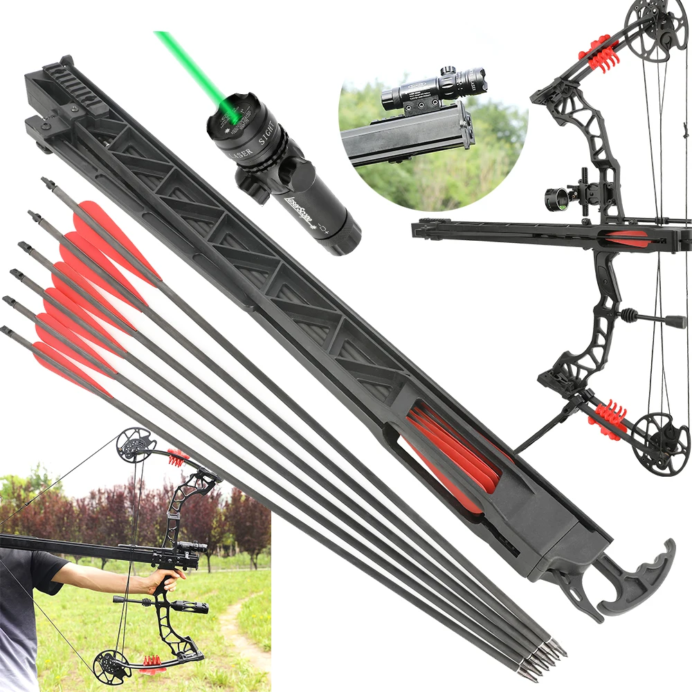 Arrow Launcher Track Pure Carbon Arrow Launching Orbital Laser Sight Scope for Compound Bow Recurve Bow Hunting Archery Shooting