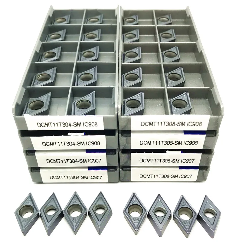 Carbide Insert Cutting Tool Ferramenta de Torneamento Interno Torno Cnc Alta Qualidade Dcmt11t304 Dcmt11t308 sm Ic907 Dcmt11t308