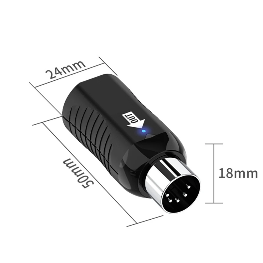 1 Set Wireless For MIDI Adapter Rechargeable Audio Transmitter Receiver Transmitter Adapter ForDigital PianoKeyboard Portable