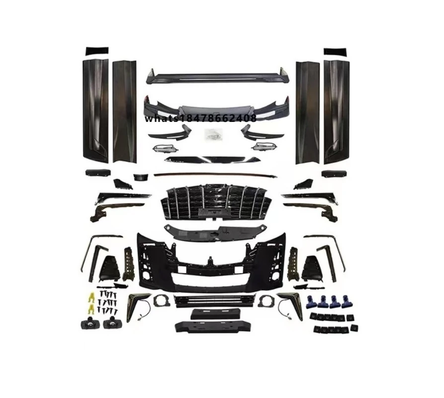 Good Quality Car Body Kit Front Rear Bumper Grille Side Skirts for Alphard 2018-2022 Year to TRD Style Auto Body System