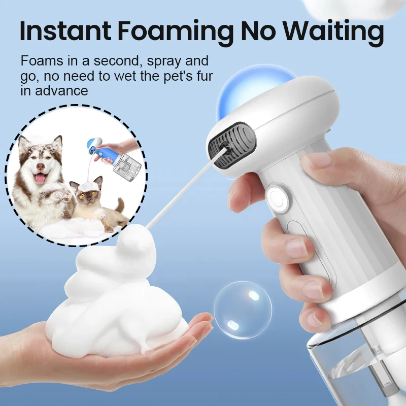 350ml IPX7 Water Resistant Pet Automatic Shampoo Soap Dispenser Cat And Dog Bath Foam Electric Rechargeable Soap Dispenser