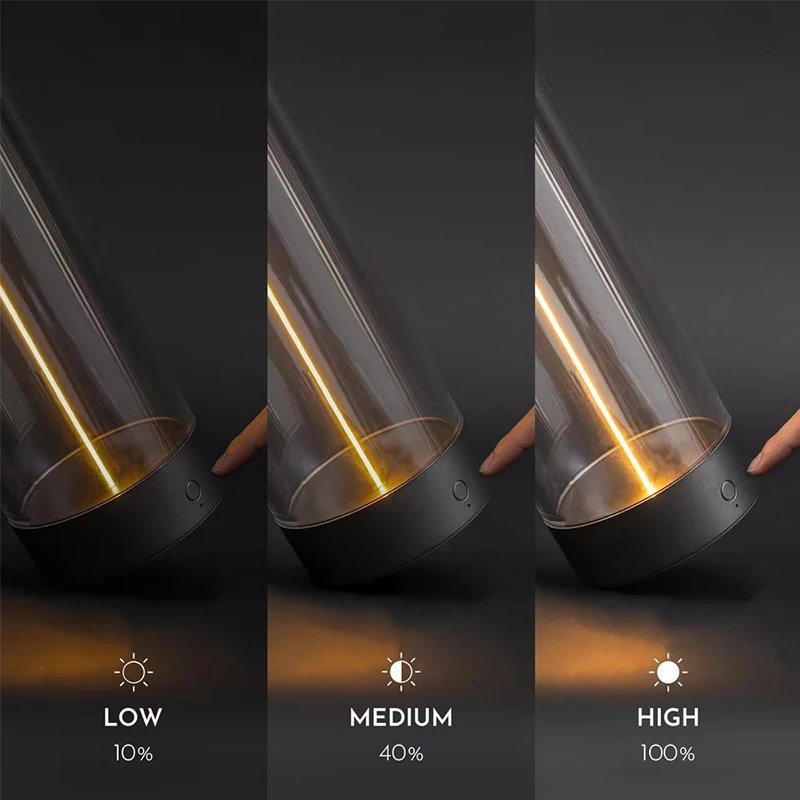 AUGE Mini Minimalist Table Lamp Cordless LED Desk Lamp Rechargeable Modern Night Lights Portable Nightstand Lamps for Bedroom image 5