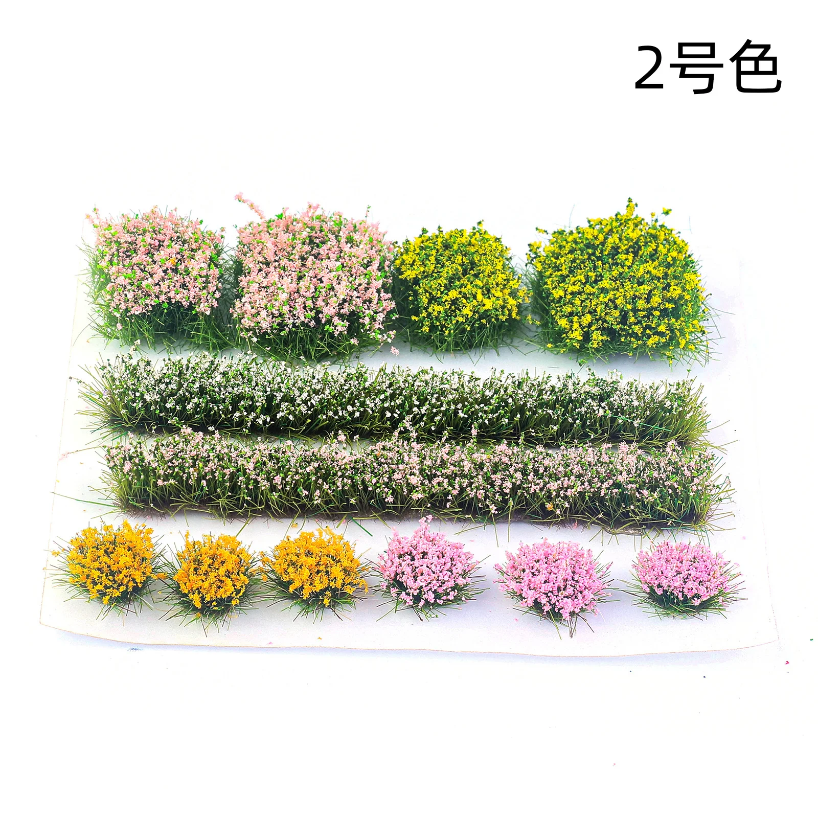Gemischte Blumen- und Grasbüschel-Modellbausätze, Miniaturpflanzenmaterialien für die Herstellung von Sandtisch-Layouts, Diorama-Zubehör