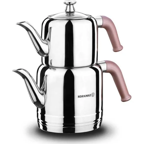 Korkmaz A189-01 Riva Teapot Set Rosagold