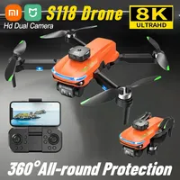 For Xiaomi S118 WIFI FPV Drone 4k Professinal Dual Camera 8K Obstacle Avoidance Optical Flow Brushless Foldable Quadcopter Toys