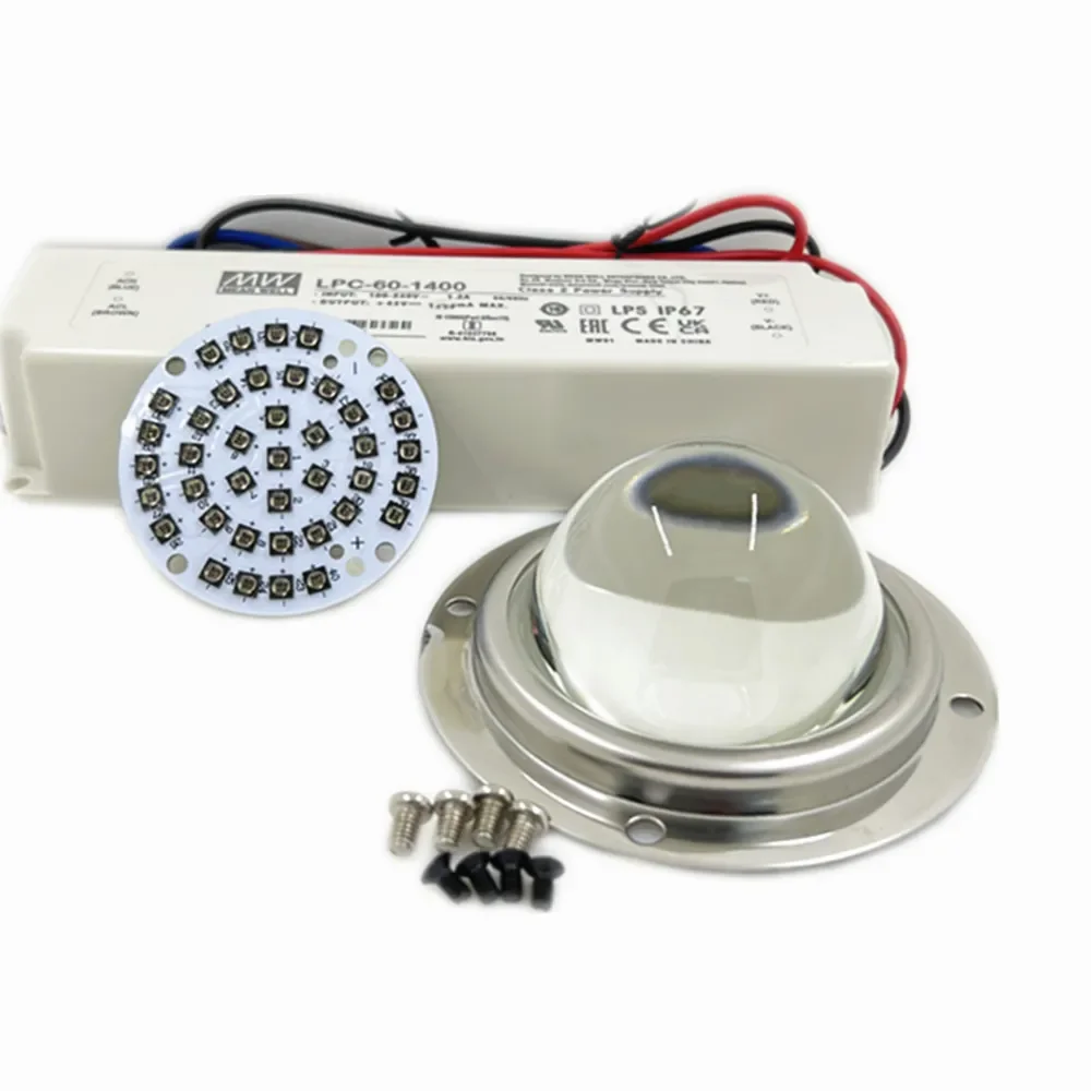 3838 40 Lamps 60W Lnfrared Light LED Lamp Beads High Power 850nm Chip Camera Monitoring Fill Light Source