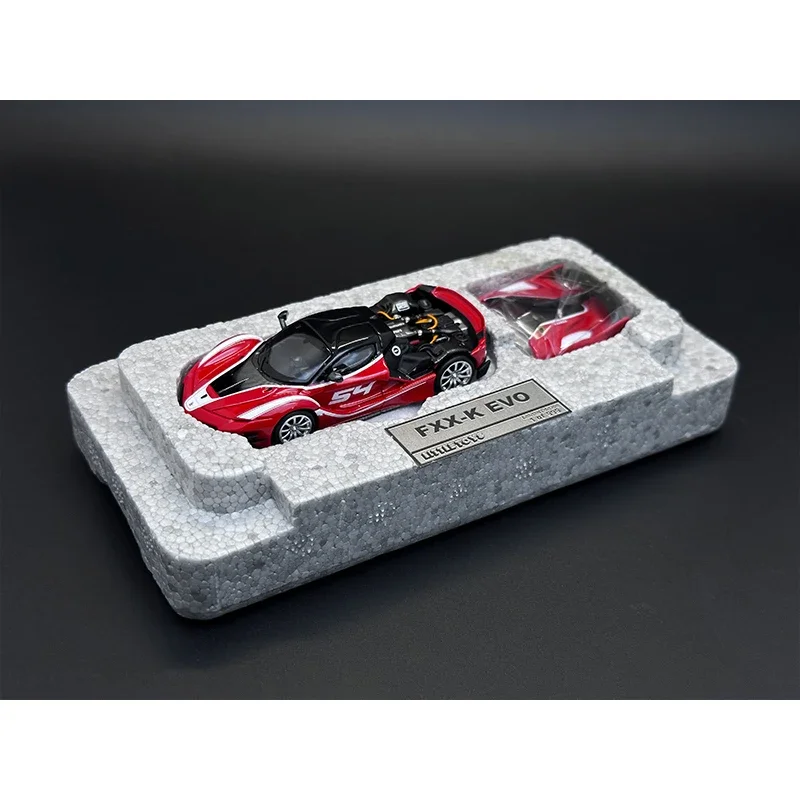 Stance Hunters 1:64 FXX-K EVO Red Opened Hood Diecast Diorama Car Model Collection Miniature Toys SH Little Toys car model