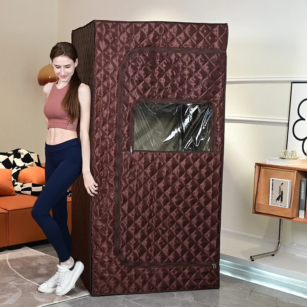 Portable Sauna Box Steam Sauna Tent for Home Spa Large Space Personal Home Sauna Tent Full Body with 3L Steamer