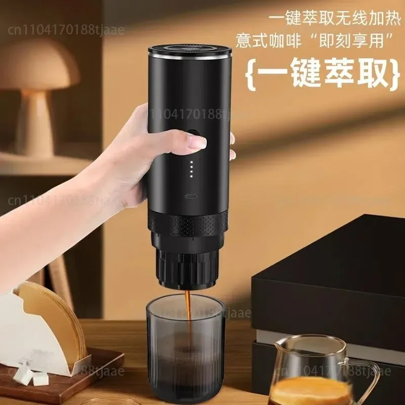 NewPortable Coffee Machine Capsule  Machine Wireless Heating Italian Coffee Machine Charge Pump Coffee