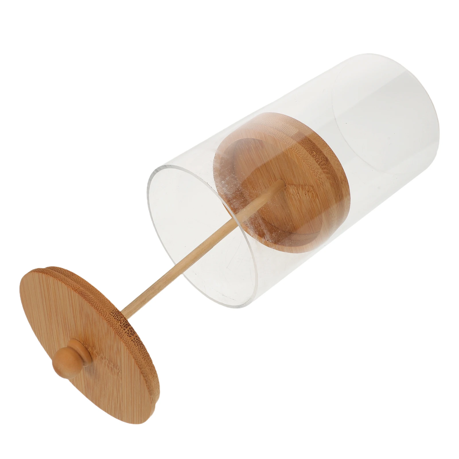 

Straw Holder Acrylic Organizer Transparent Dispenser Reusable Straw Storage Box Wood Lid Kitchen Counter Cabinet 25.5x8cm