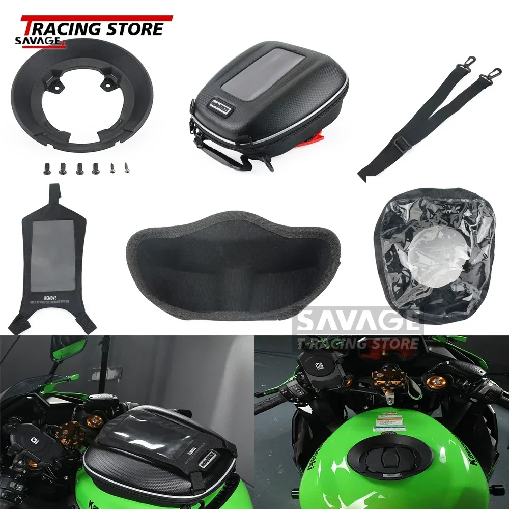 

2024 Motorcycle Luggage Tank Bag For Kawasaki Z ER 400 650 Z650RS Ninja ZX4R ZX4RR ZX10R ZX10RR ZX1002 EX400 EX650 H2 SX SE 1000