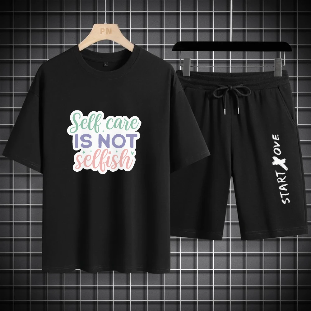 

2025 Premium Mens Clothing Set Fashion Sports T-shirts+shorts two-piece sets Casual Luxury Polyester Fiber Breathable Design set