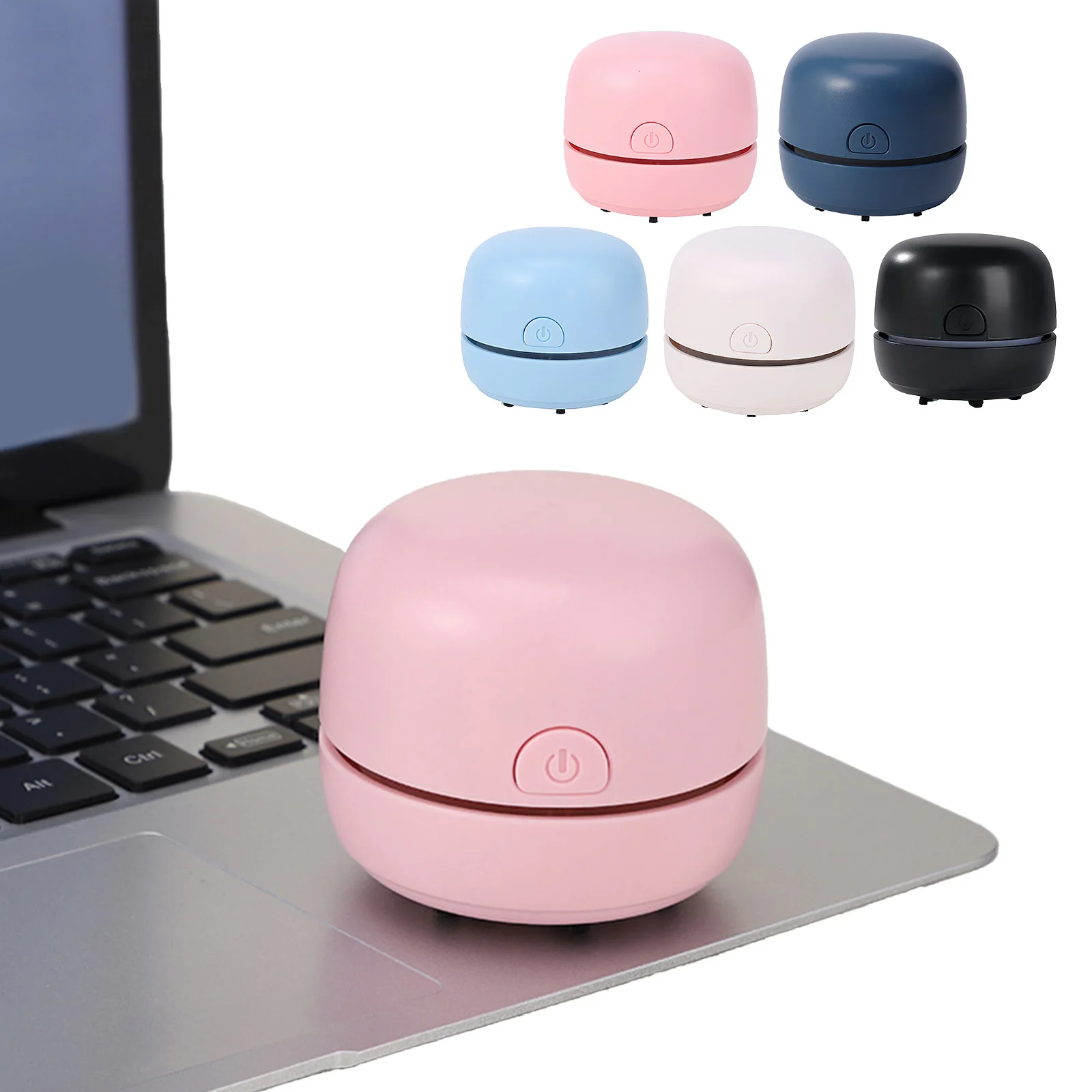 Compact Table Cleaner Mini Desktop Vacuum Cordless Handheld USB Rechargeable Keyboard Crumb Suction Soft Brush Low Noise