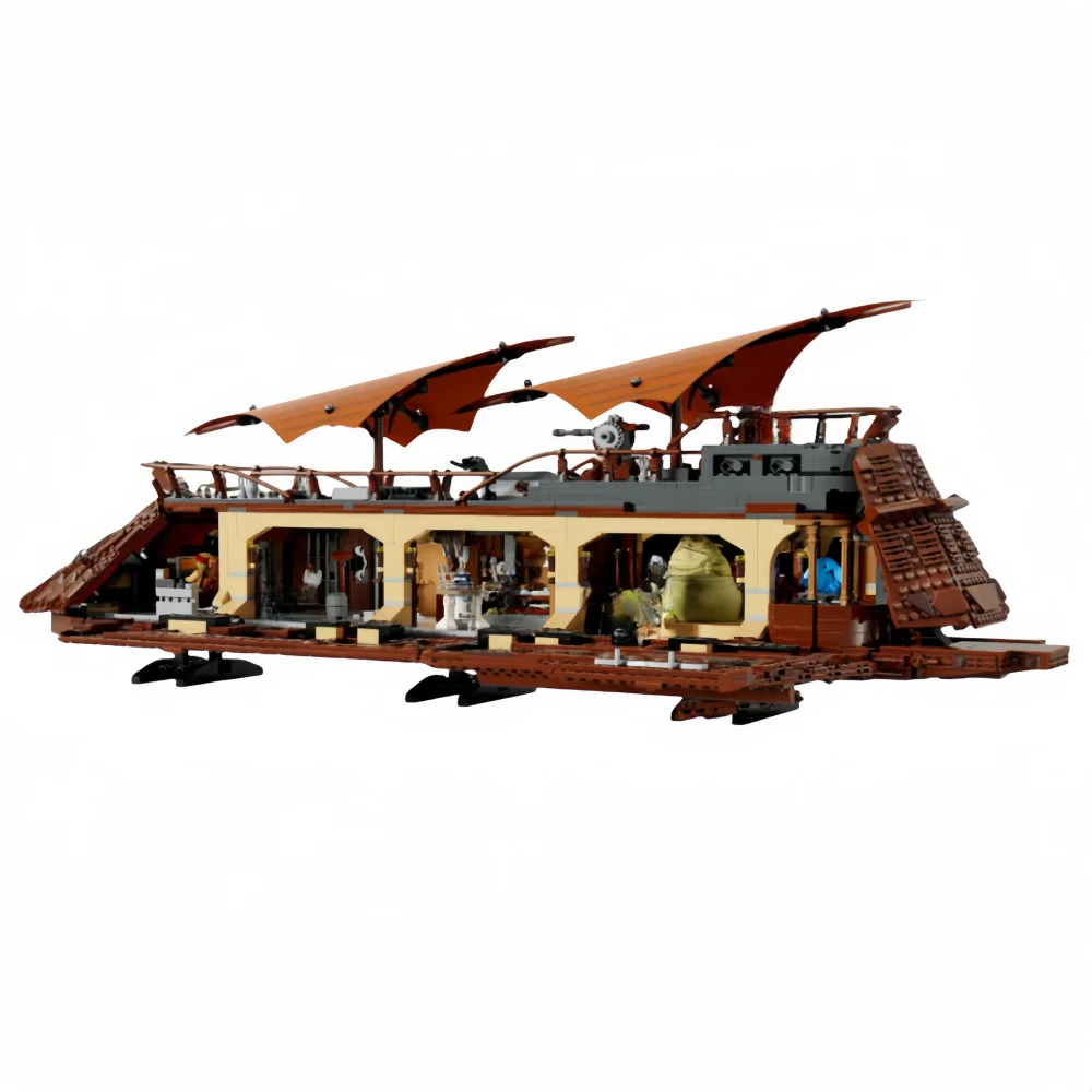 Cheapest 3942pcs Ucs Jabba's Sail Barge Bricks Dispaly Model Building Blocks Space Movie Assemble Toy for Home Decor Adults Gift image 3