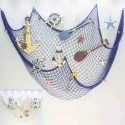 Ceative Decor Nets Hemp Rope Mediterranean Hanging Net Wall Decor Room Party Decorative Fishing Net Playground Gift Boho style