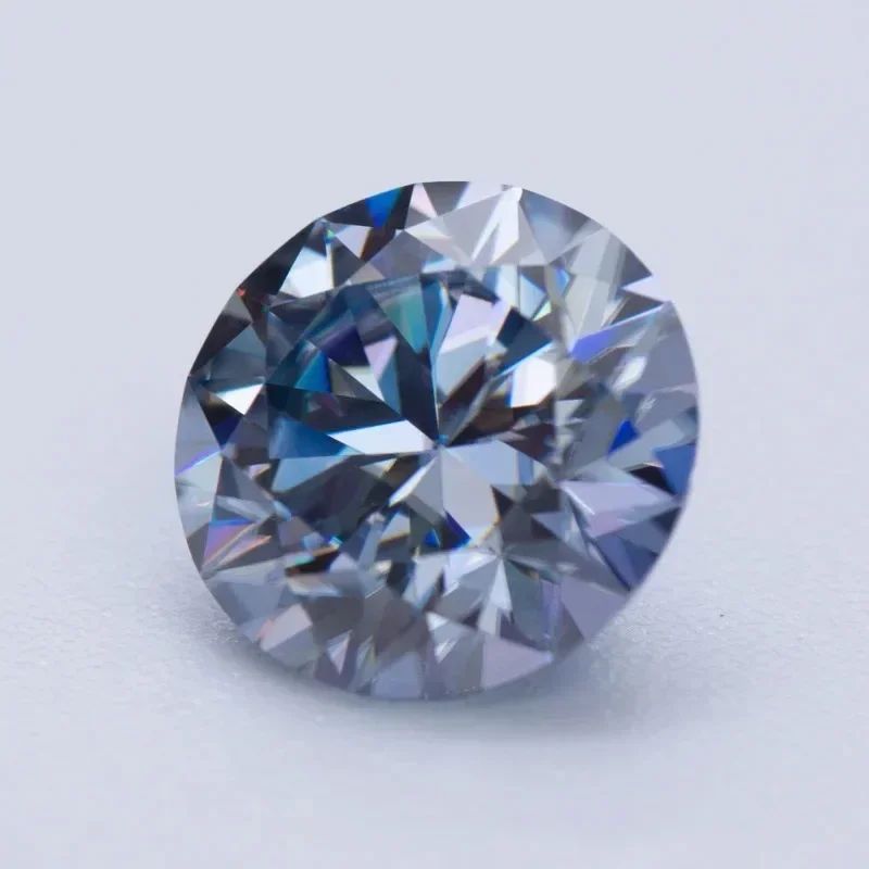 Moissanite Round Shape VVS1 Lavender Color Beads for Charms DIY Jewelry Making Earrings Pendant Materials with GRA Certificate