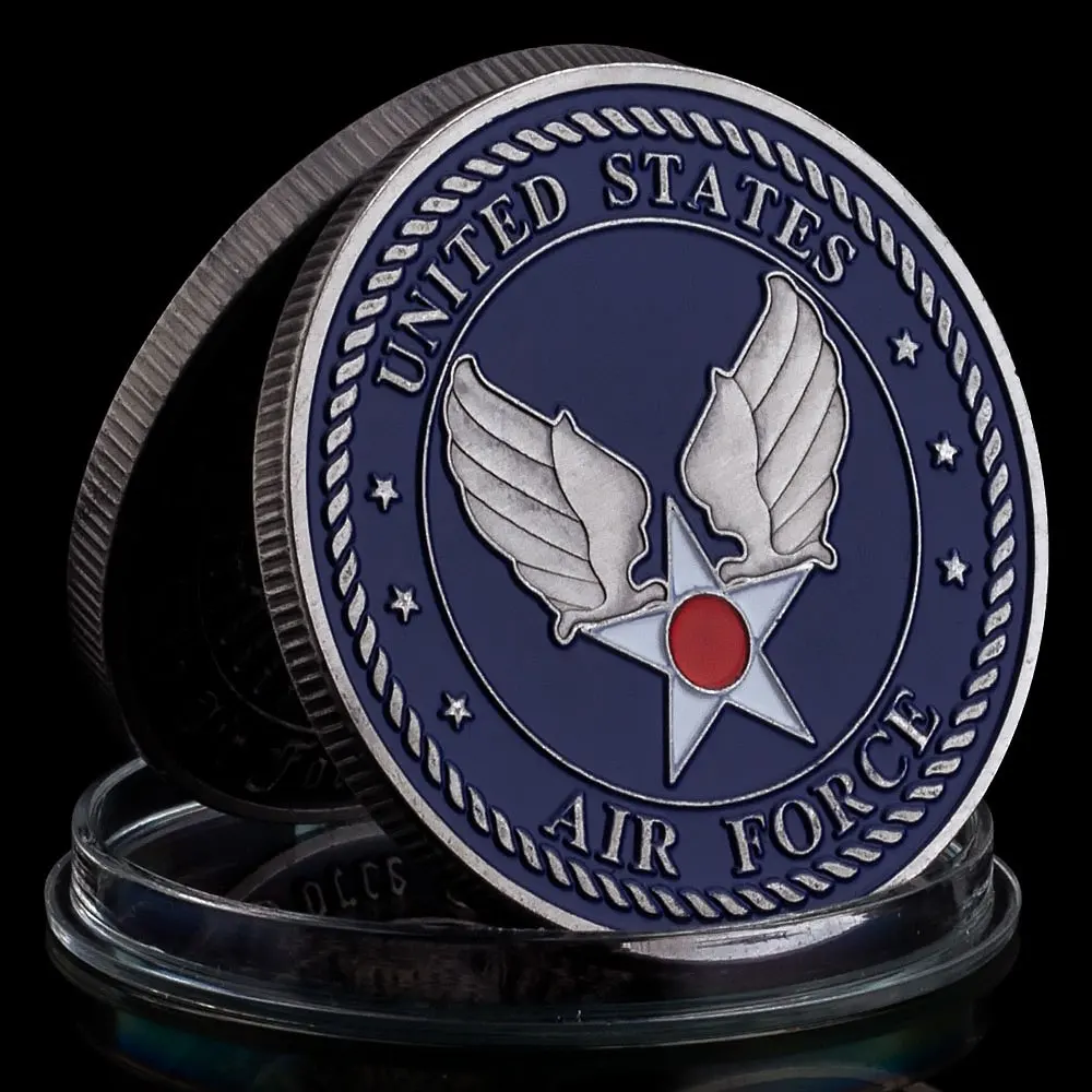 United States Air Force Challenge Coin The Air Force Smiles Back Commemorative Coin Military Fans Collectible Silver Plated Coin