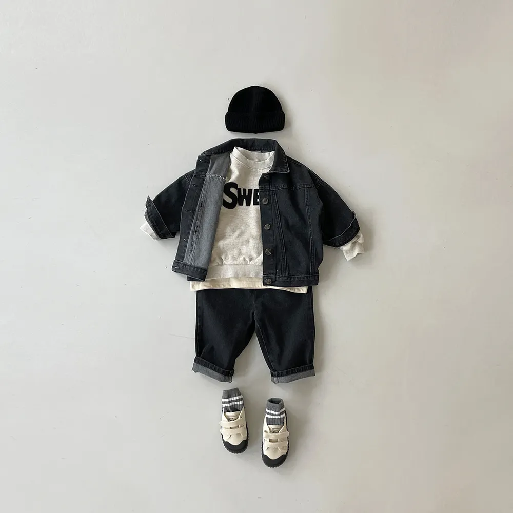 2023 Autumn Baby Boy Clothes Set New Korea Casual Girl Letter High Quality Toddler Boys Clothing Unisex Home Comfortable Wear