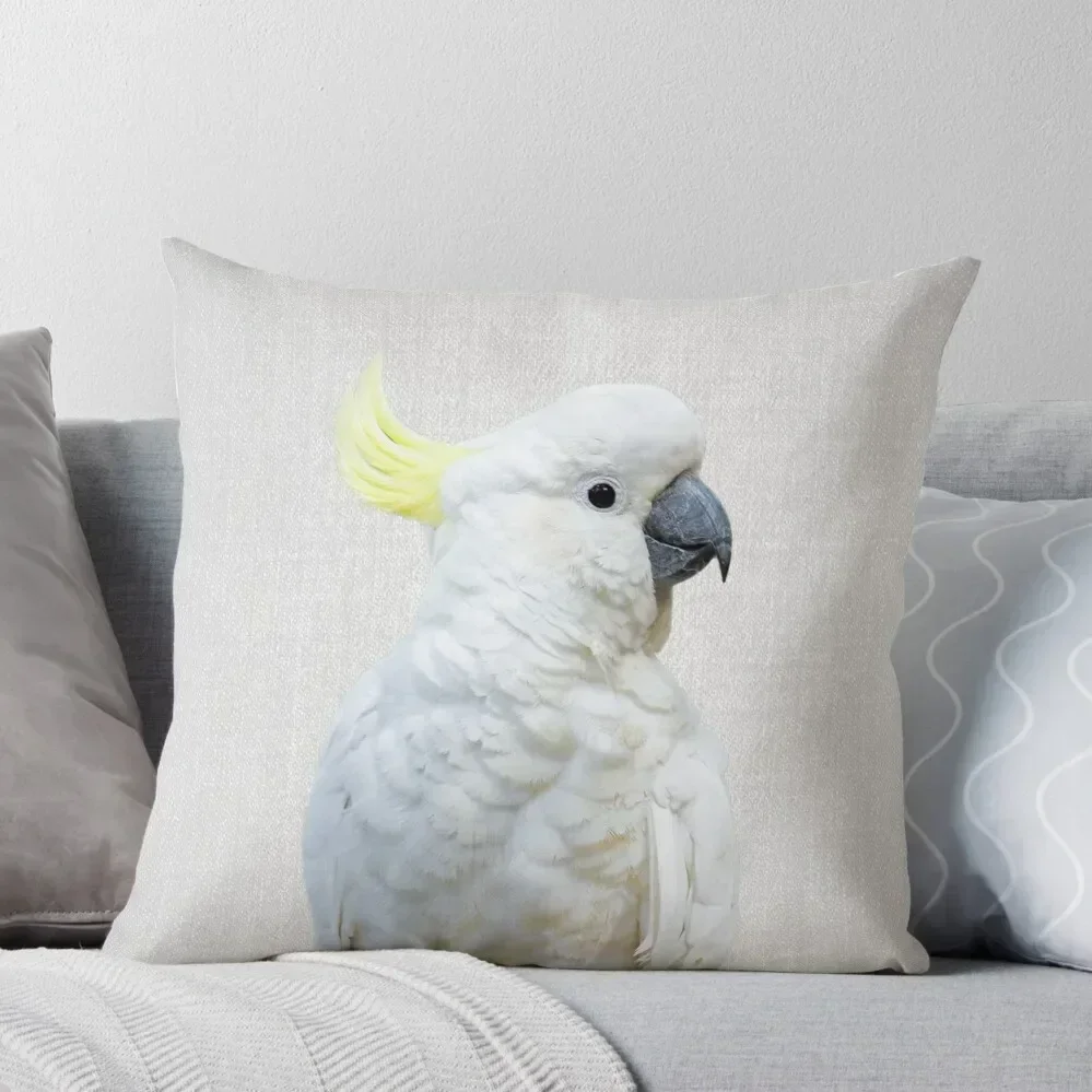 White Cockatoo - Colorful Throw Pillow Sofas Covers Christmas Pillows luxury throw pillow covers pillow