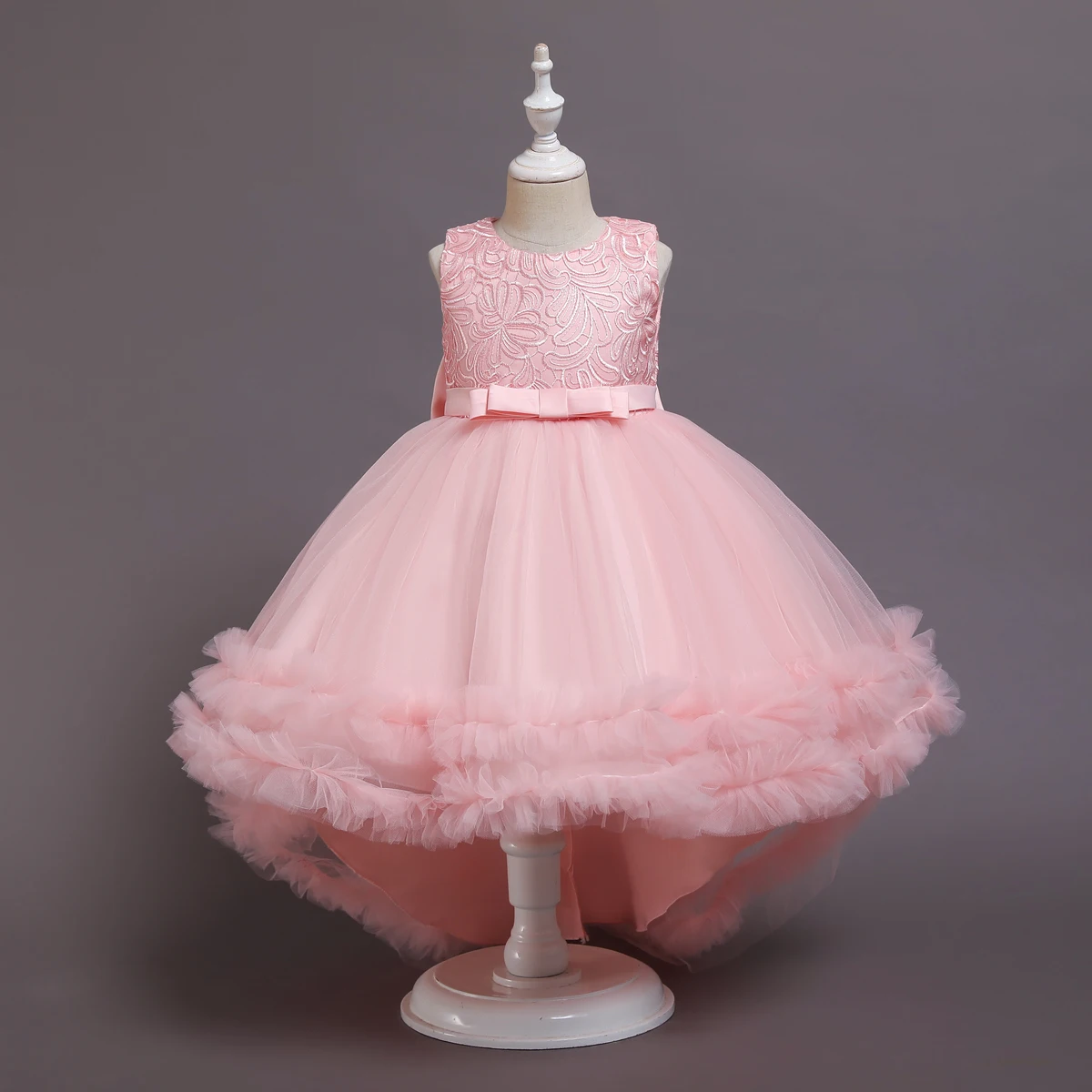 Flower Girls Princess Sequins Baby Wedding Christmas Party Trailing Dress Teenager Children Kids Elegant Dresses For 3-14 Years