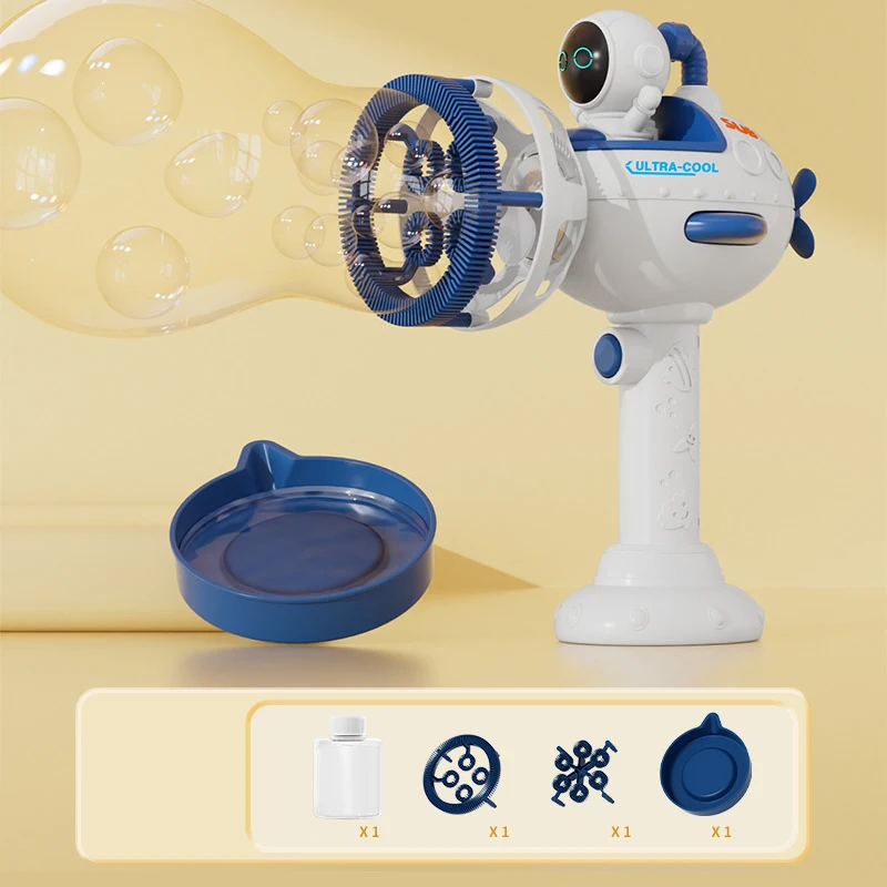 ماكينة فقاعات أوتوماتيكية محمولة باليد للأطفال ألعاب الحفلات 12 فتحة أوتوماتيكية بالكامل ألعاب صيفية خارجية مضيئة لهدايا أعياد الميلاد