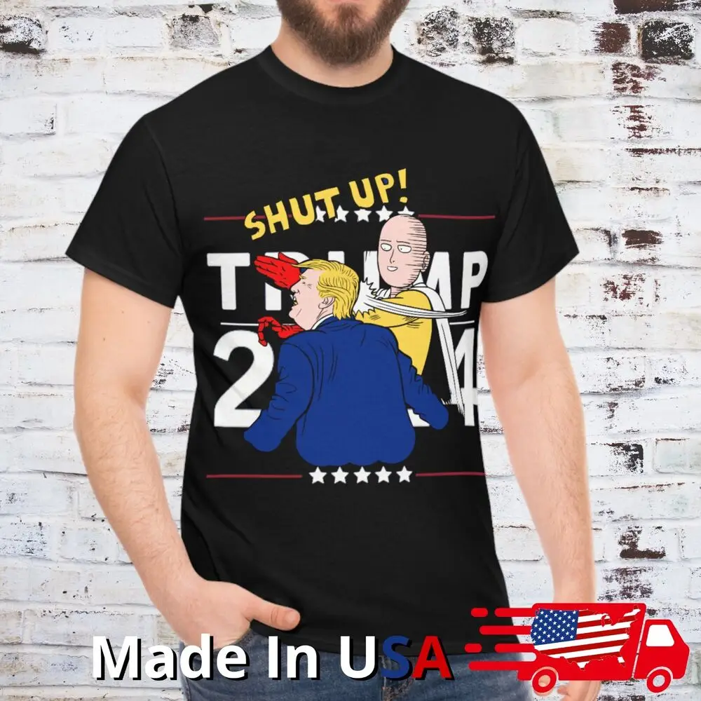 Shut Up Donald Trump T Shirt Funny Humor Design American Tee Meme Anti Trump USA