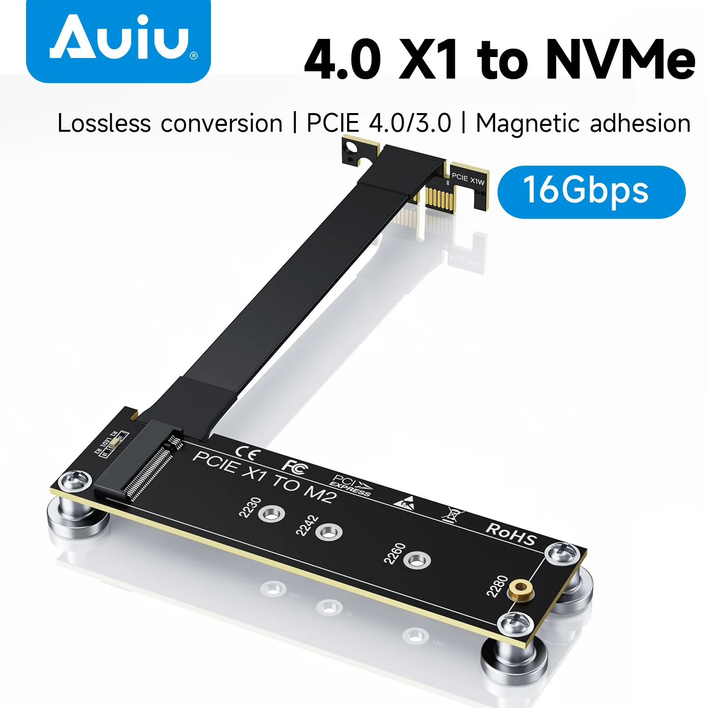 

Адаптер удлинительного кабеля Absolute PCIE 3.0 X1 к NVME с магнитным зажимом для карты расширения SSD на NVME