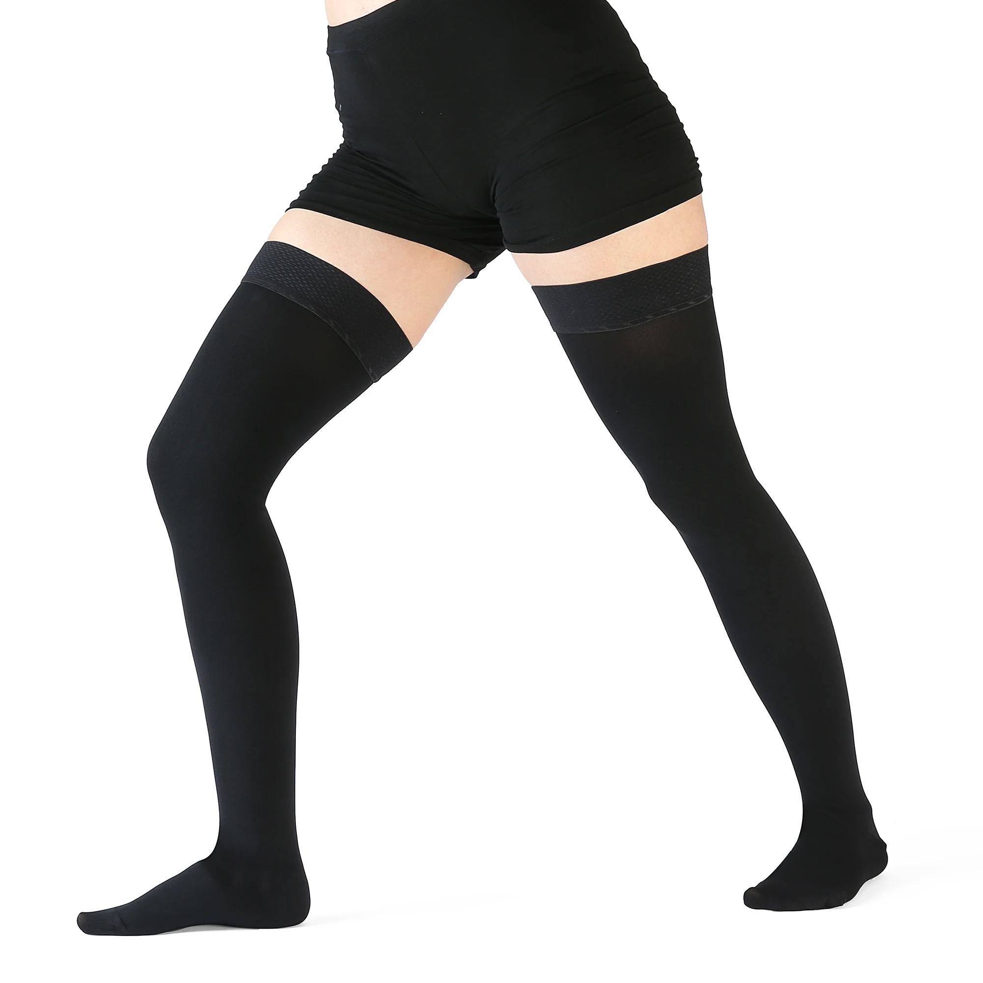 20-30mmHg Gradient Thigh High Compression Stockings Medical Support for Varicose Veins Edema Flying Travel - Knee High Pressure