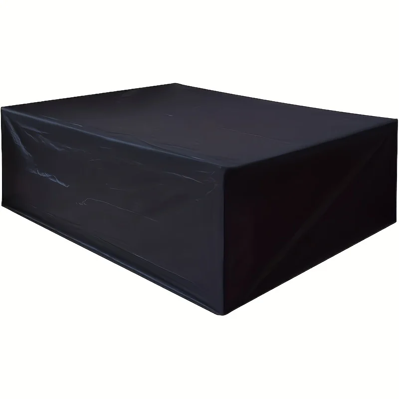 Black Outdoor Furniture Cover, 420D Oxford Table and Chair Fabric Cover, Outdoor, Water (Size 242 * 162 * 100cm)