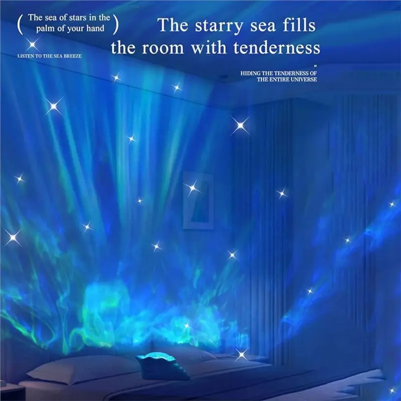 ABJT-Conch Ocean Wave Light Projector, Colors Changing Lamp