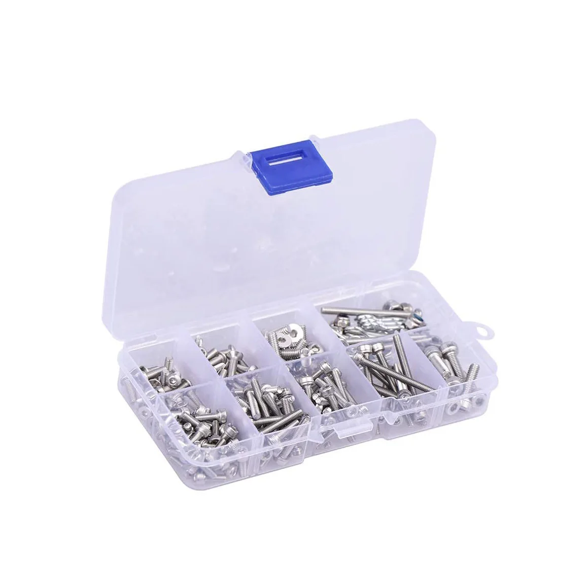 205Pcs Stainless Steel Rc Countersunk Screw Kit for 1/10 1/8 Traxxas Slash Rustler Axial Hsp Hpi Arrma Redcat Rc