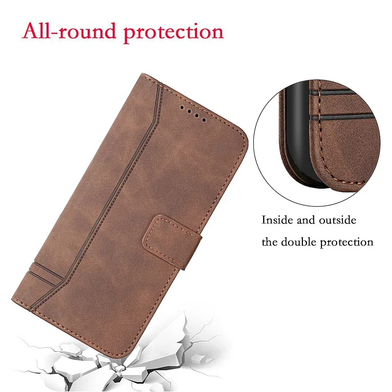 Matte Leather Wallet Case for Redmi Note 12 12 Pro redmi note 12s redmi note 11 note 10 pro 9 pro Redmi 12 12C 10 9 Poco X5 Pro