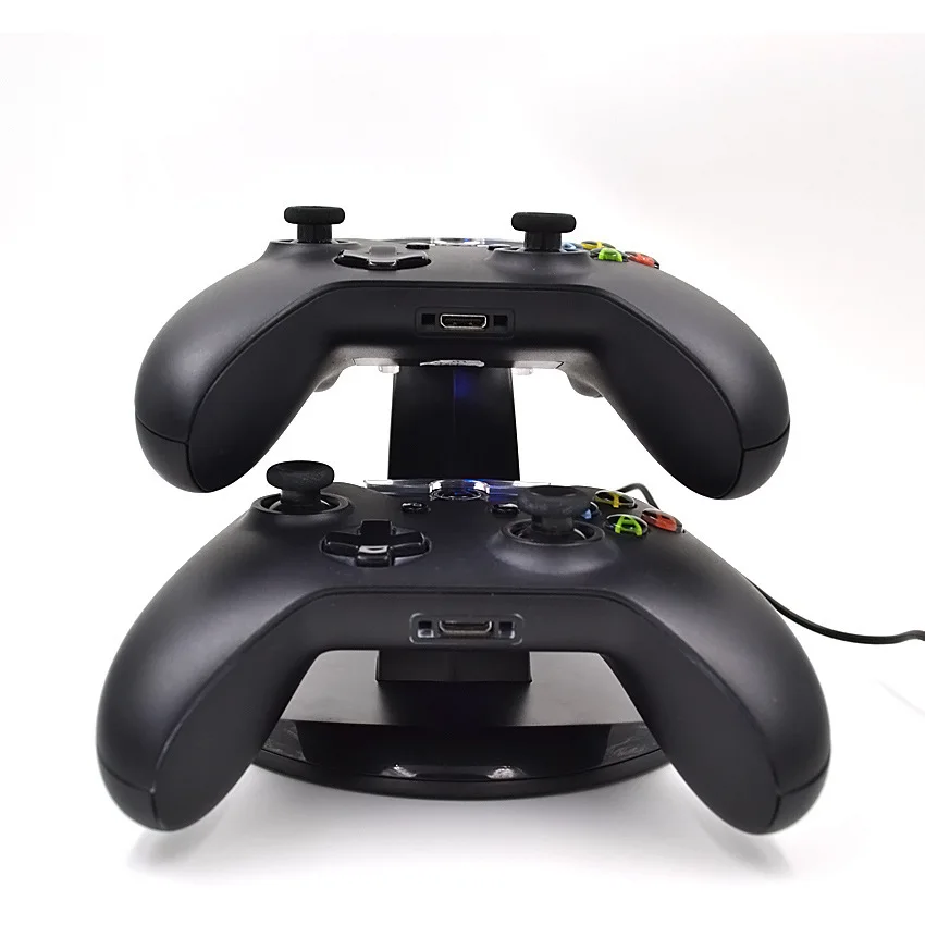 قاعدة شاحن وحدة التحكم المزدوجة USB شحن شاحن قاعدة حامل محطة إرساء مهد لوحدة تحكم الألعاب XBOX ONE