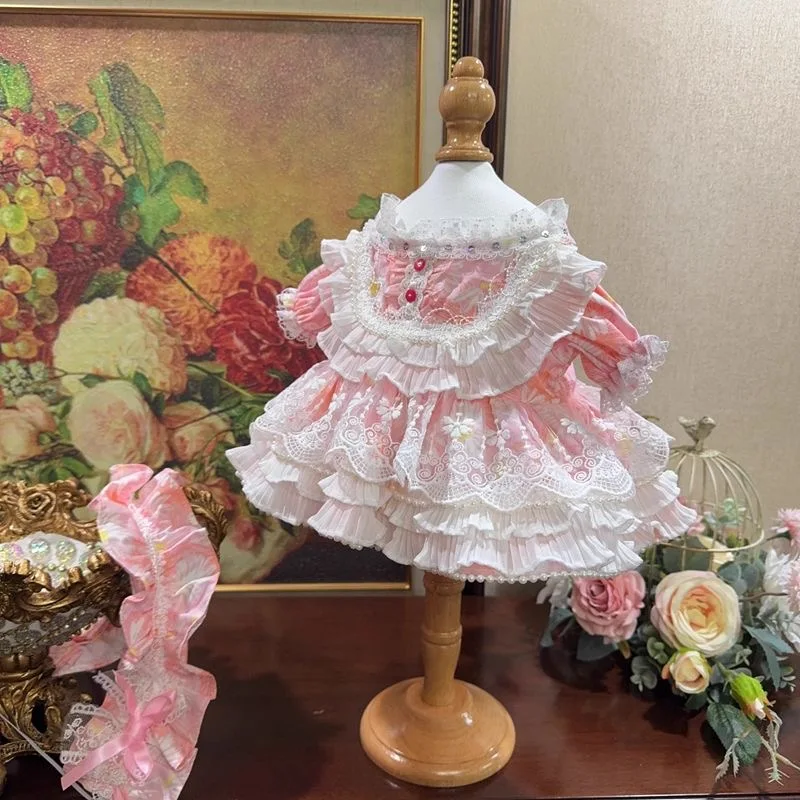 Ubranka dla lalek bawełnianych 20CM 10CM 15CM 40CM, słodki styl różowy, ubranka dla lalek reborn 50-55cm, darmowa wysyłka