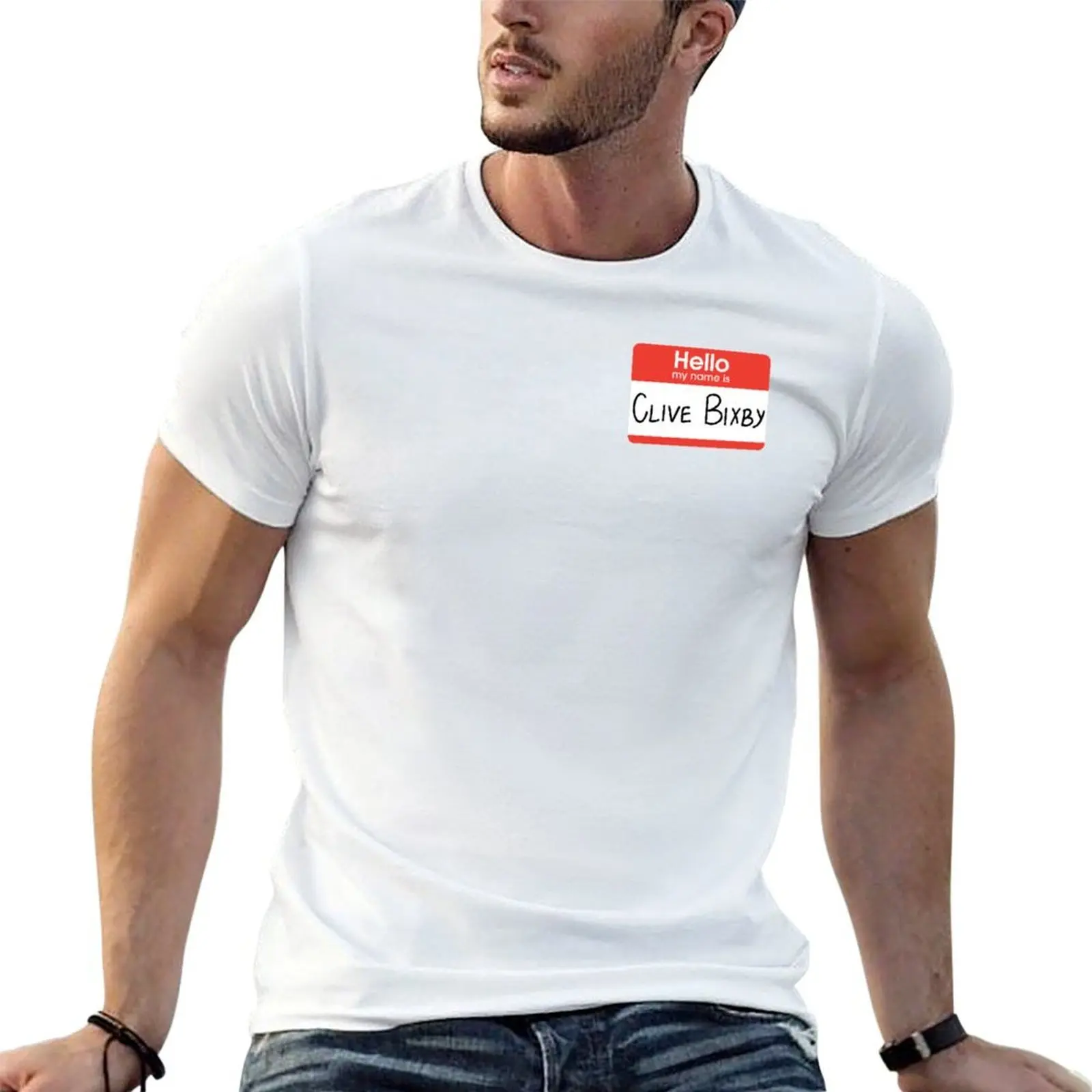 Футболка Clive Bixby Nametag, дышащая спортивная футболка для мужчин
