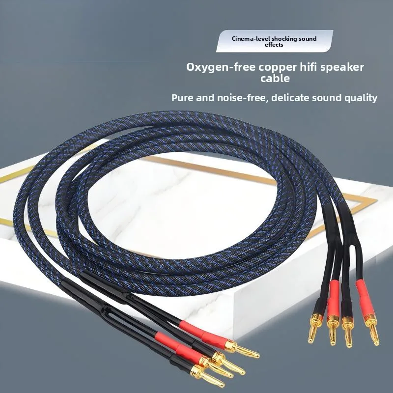 

Fever grade gold-plated banana plug speaker cable HiFi oxygen free copper speaker surround cable