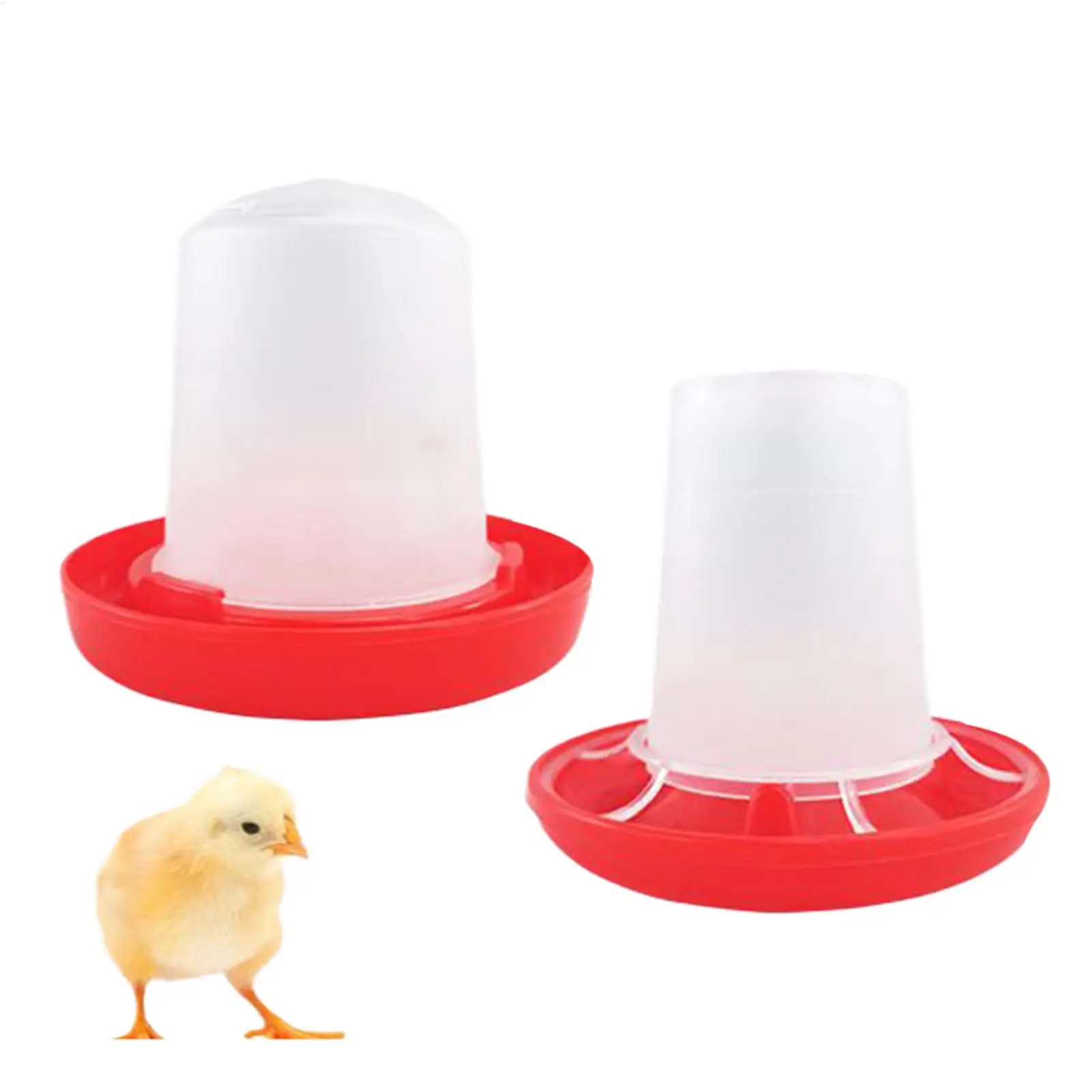 Chick Feeder and Waterer Kit Plastic Rotary Sleeve Design Automatic Feeding and Watering Bucket for Pigeons Chicks Poultry