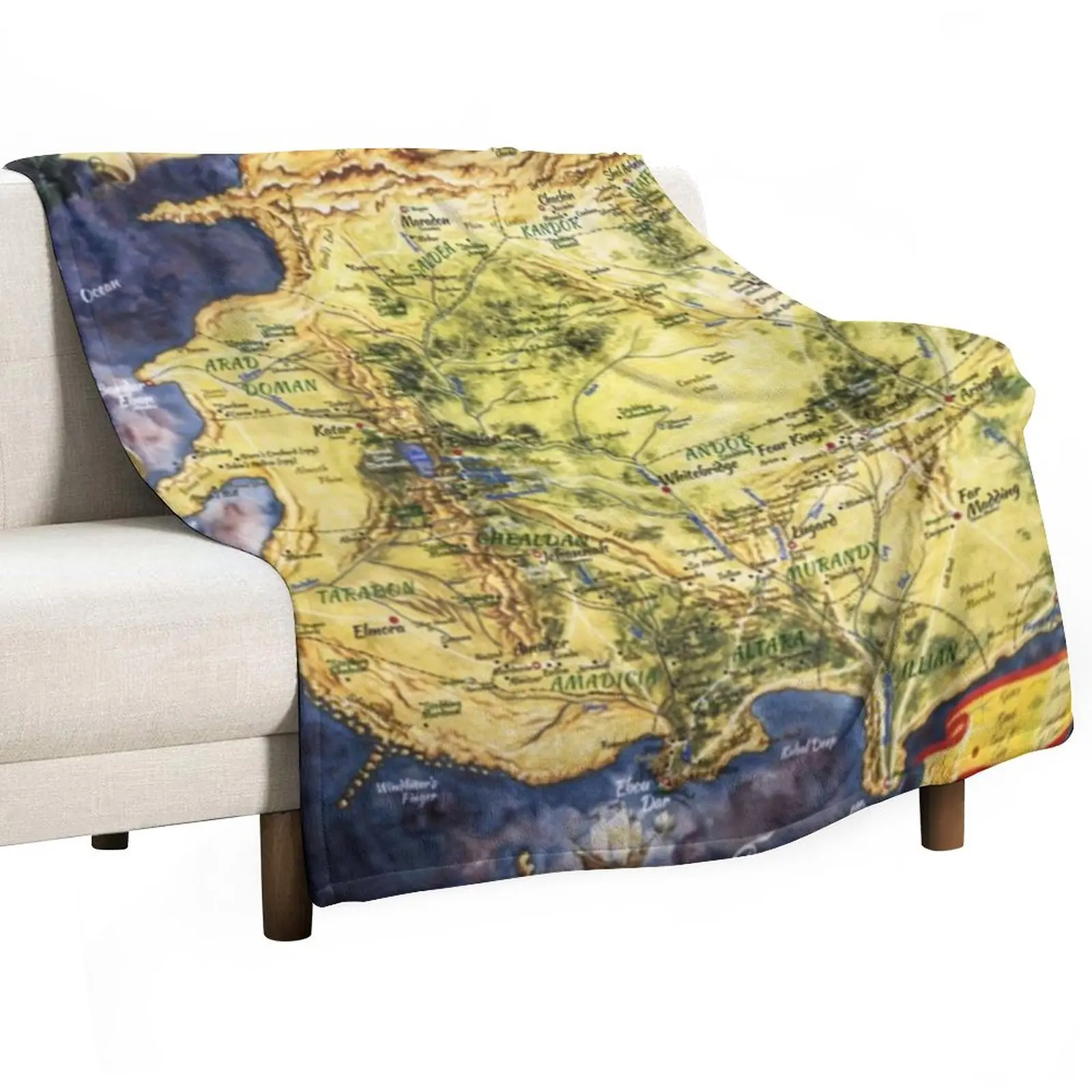 

Fantasy Wheel of Time Map Throw Blanket Fluffy Shaggy For Sofa Thin Blankets