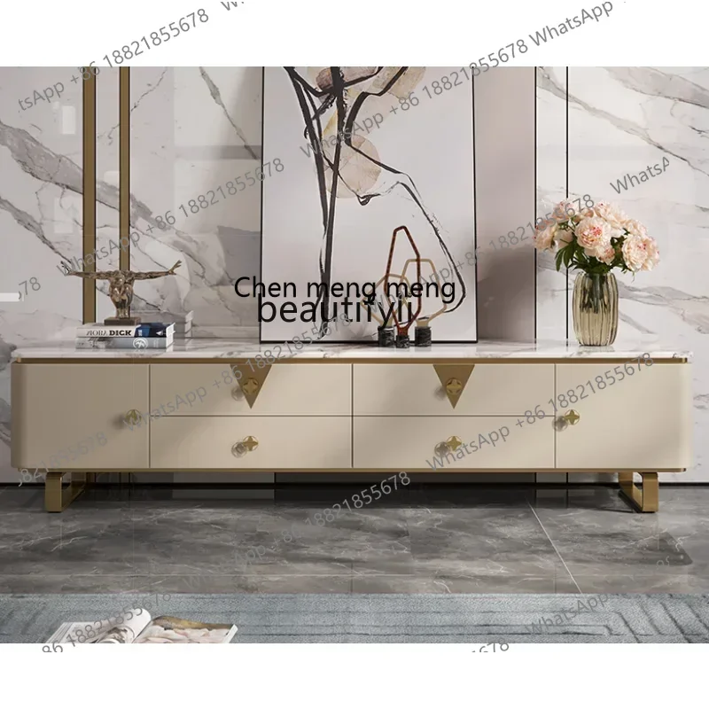 

X A Light Luxury TV Cabinet Living Room Designer Sample Room Furniture Modern Fashion Simple Marble Floor Cabinet drawer furnitu