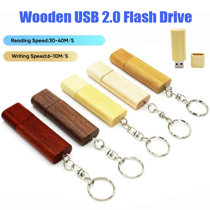 

Деревянные флэш-накопители USB 2.0, 64 ГБ, брелок-ручка, 32 ГБ, портативная карта памяти, бизнес-подарок, U-диск для ноутбука, USB-накопитель 16 ГБ