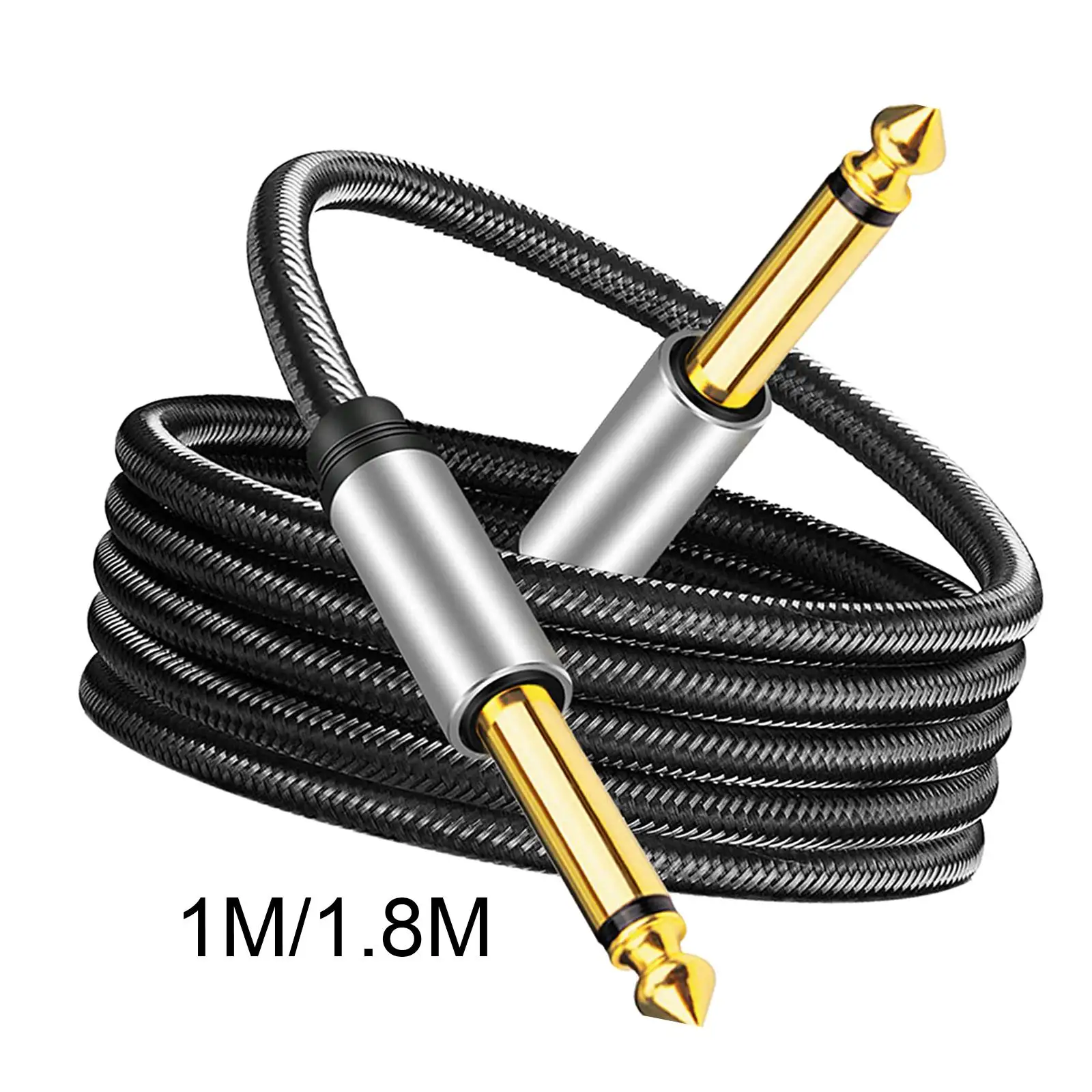 6.35mm Guitar Cable Instrument Cable jack Braided for Keyboard Bass