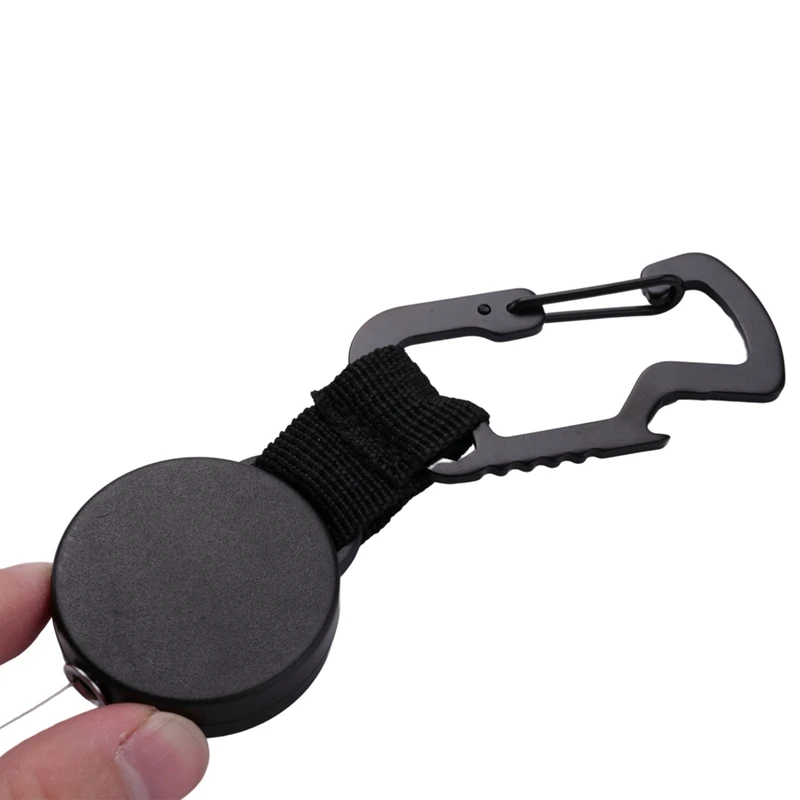 Retrátil Heavy Duty Badge Holder Reel com Multitool Carabiner Clip, Chaveiro com Cabo de Fio de Aço, 9 Pack, Hot